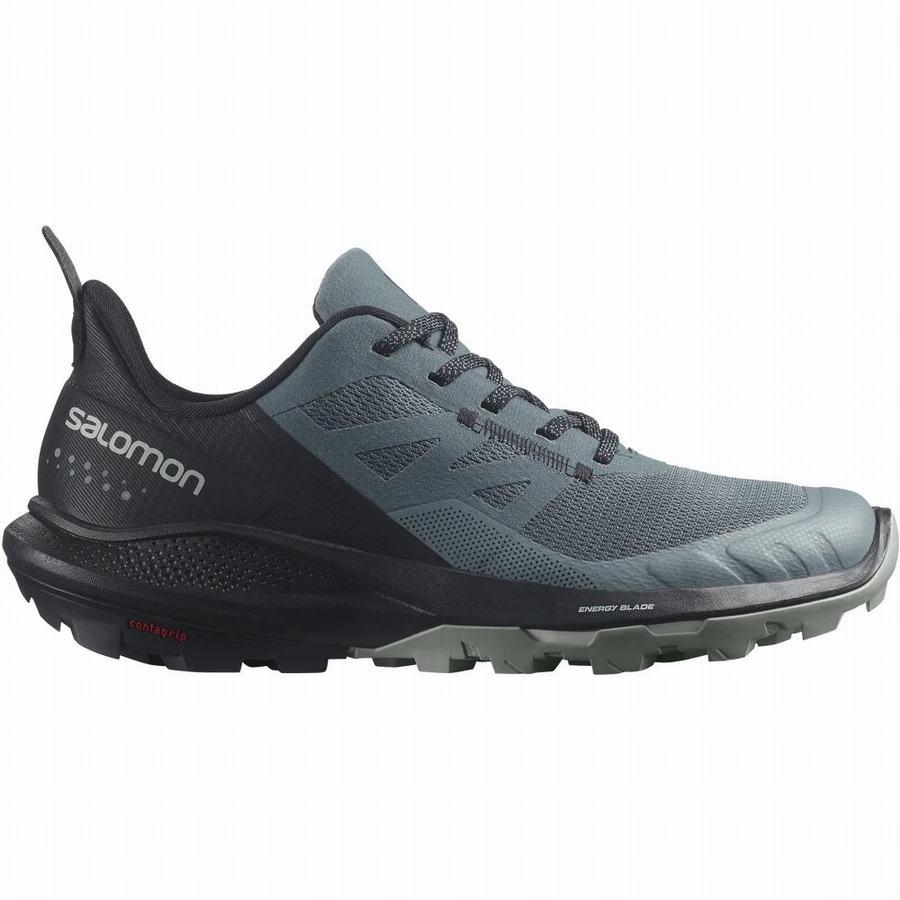 Salomon Outpulse Vandringsskor Dam Svarta/Turkos [SZH7399RH]
